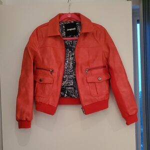 Desigual Red Bomber Jacket